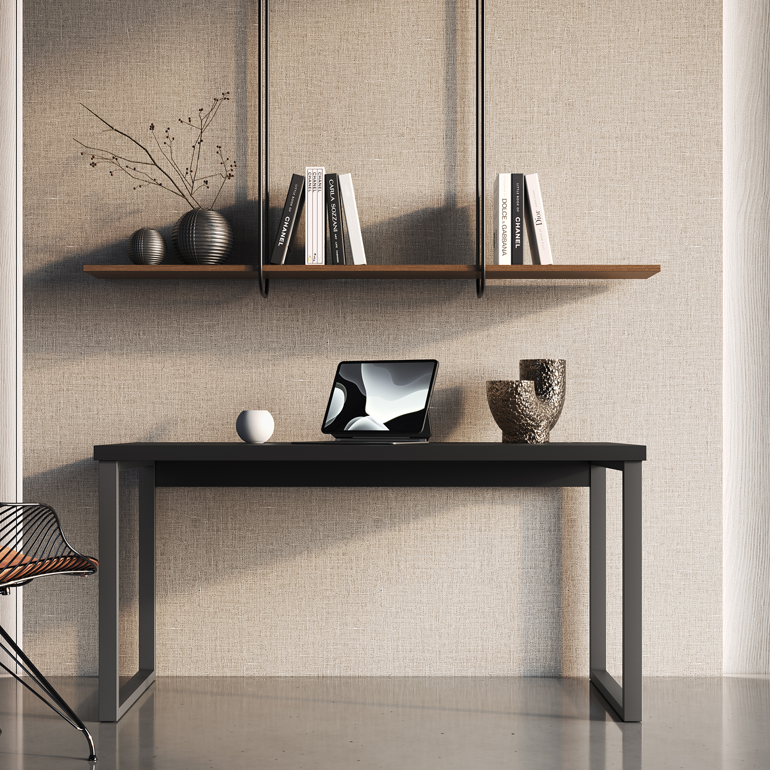 Home office compacto com mesa Metta Mobili